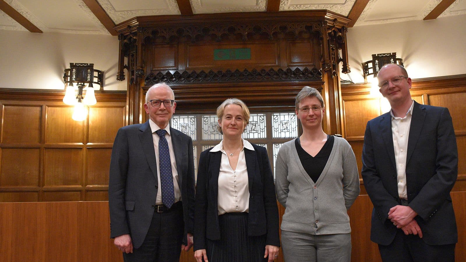 L to R: Lord Reed, Dr Hannah White, Professor Claire Hardaker, Daniel Cameron